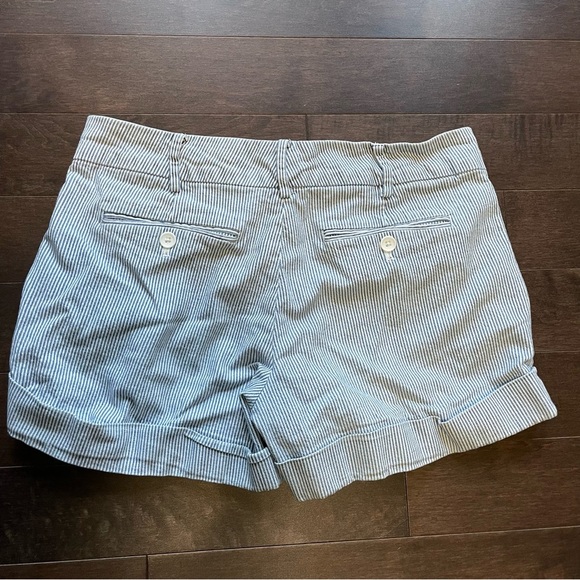 Club Monaco Blue & White Striped Women's Size 6 Shorts - Picture 9 of 11